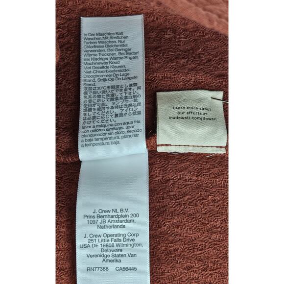 MADEWELL WOMEN'S DIAMOND JACQUARD DRAWSTRING MIDI SKIRT SIZE (XS) BURNT ORANGE - Picture 10 of 11